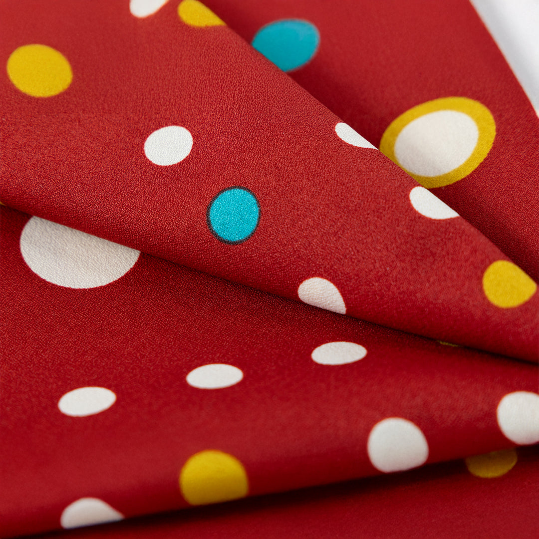 68cm Polyester Furoshiki | Mizutamashima (red)