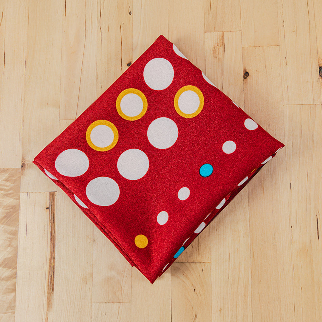 68cm Polyester Furoshiki | Mizutamashima (red)