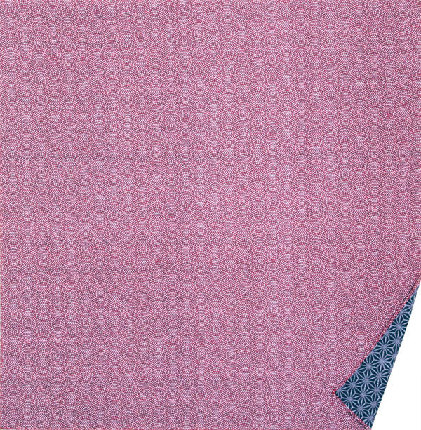 50cm Double-Sided Furoshiki | Same Komon / Asagata (dark red/navy)