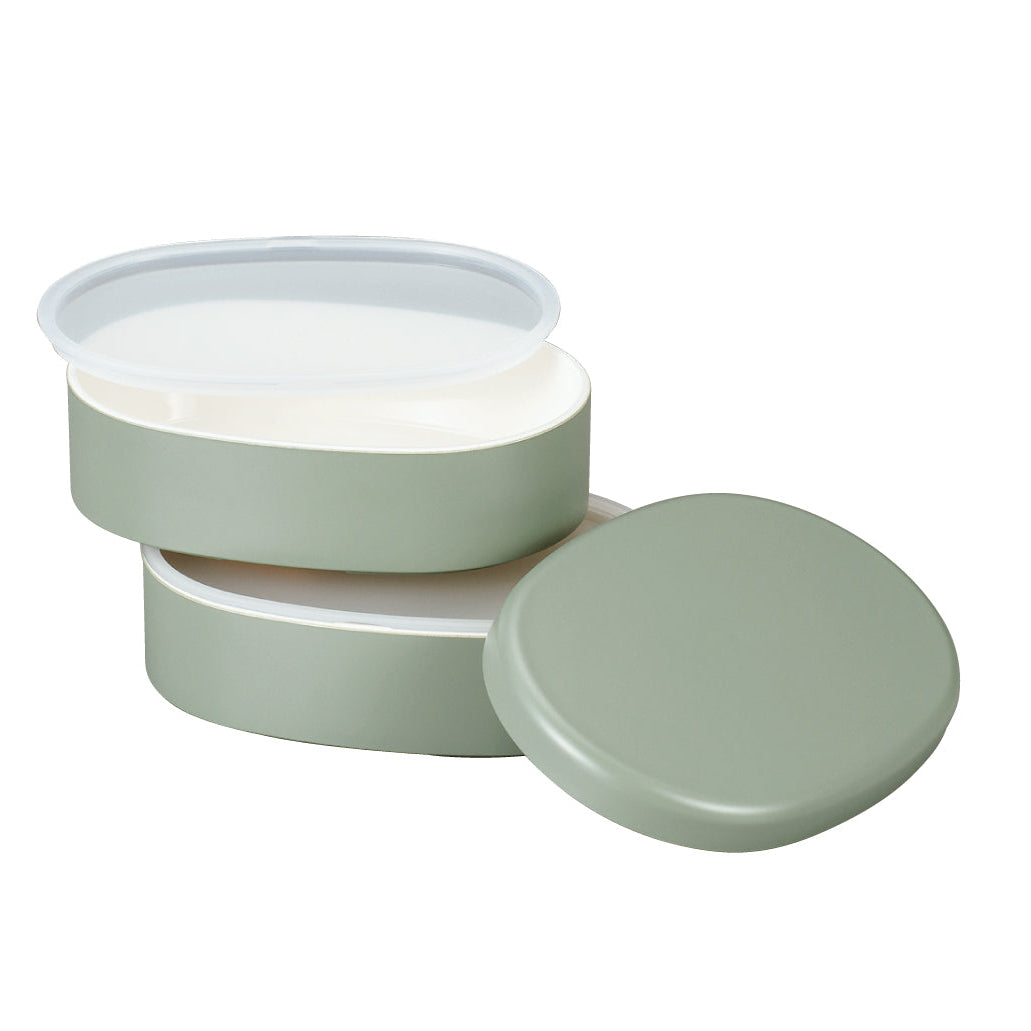 Easy Clean Oval Bento | Two tiers, Mini
