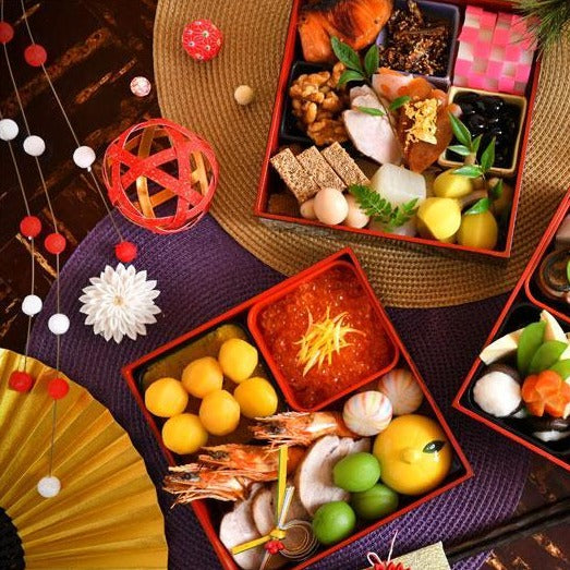 3-tier Ojyu Picnic Bento | Red 15cm