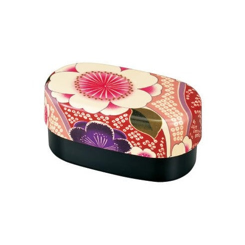 Kimono Oval Bento | Sakura Pink, 2 tiers, 830mL