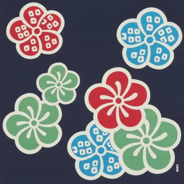 90cm Isetatsu Furoshiki | Dai Ume (navy)