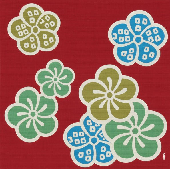 90cm Isetatsu Furoshiki | Dai Ume (red)