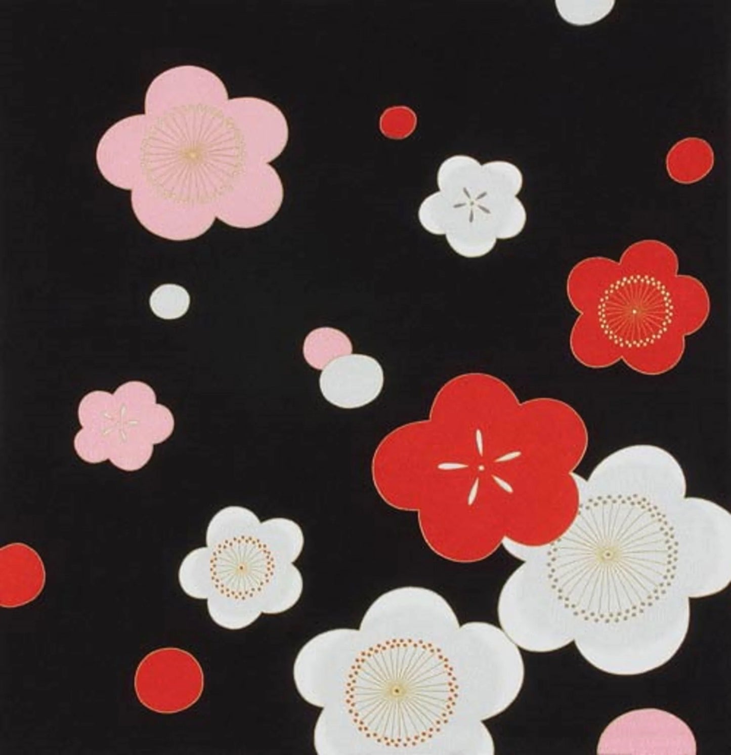 68cm Furoshiki | Kasane Ume (black)