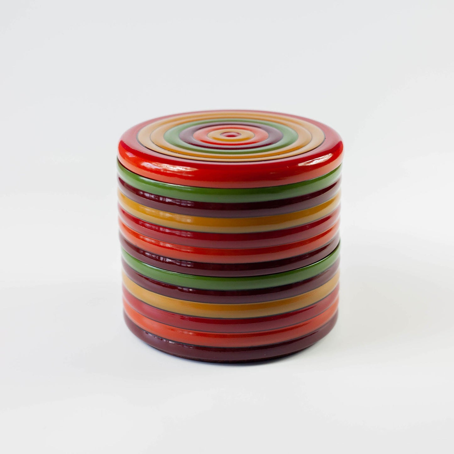 Komamonyo Two-Tier Wooden Bento Box | Yamanaka Lacquerware