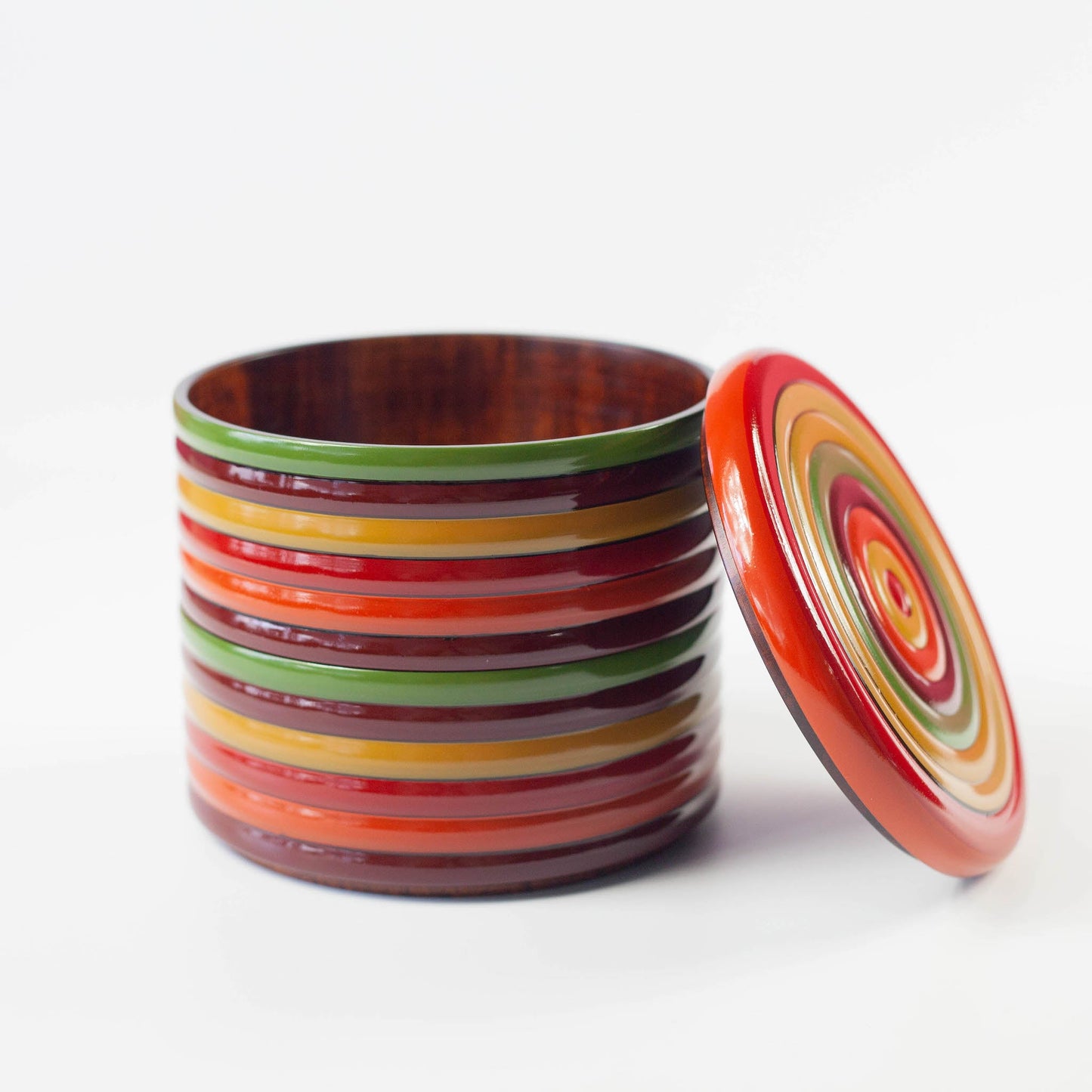 Komamonyo Two-Tier Wooden Bento Box | Yamanaka Lacquerware
