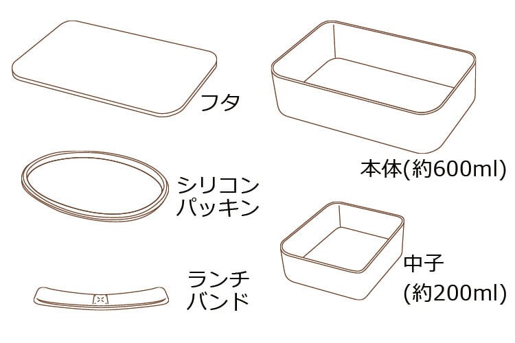 Hinokinopla Bento | 600mL