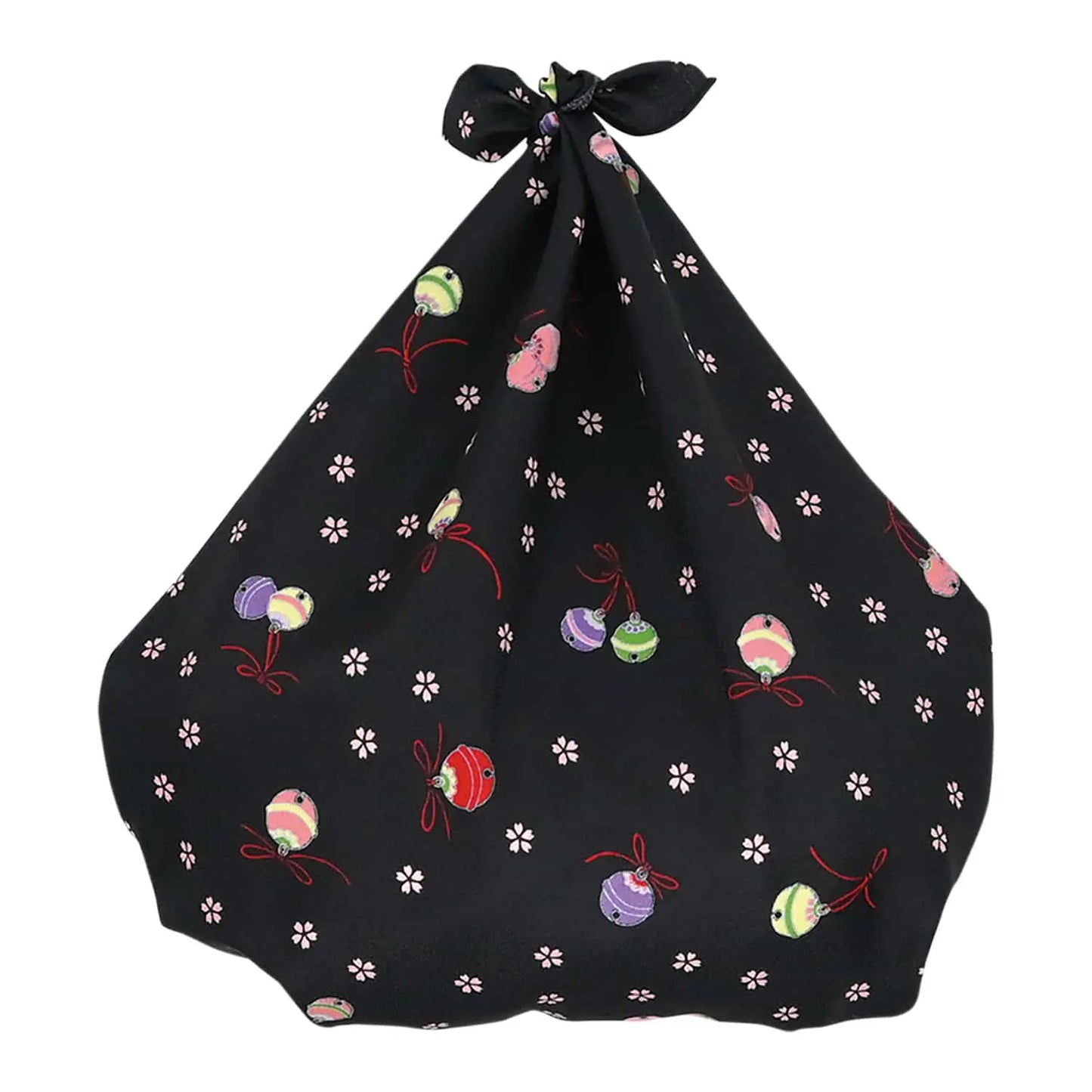70cm Furoshiki | Suzu To Sakura (black)