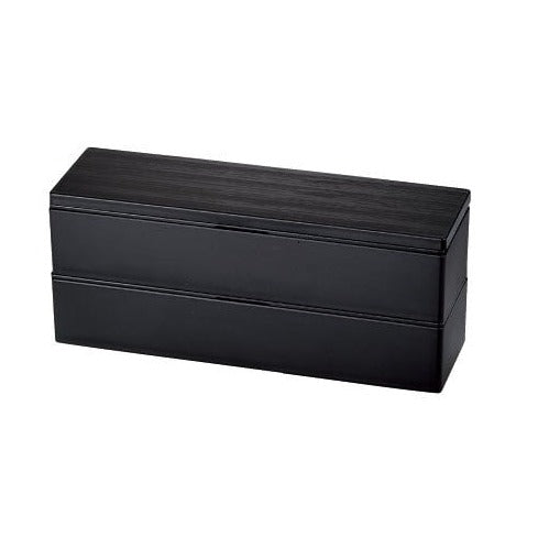 Woodgrain Bento | Kuro Mokume, 2 tiers, 840mL