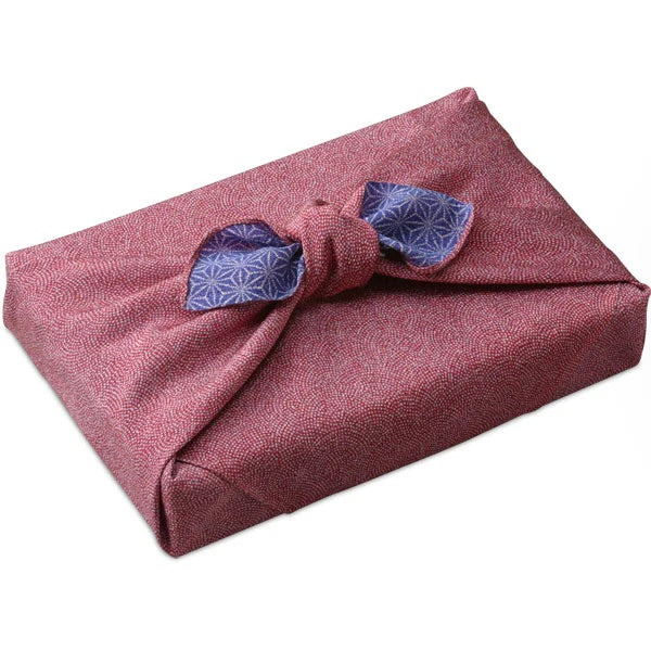 68cm Double-Sided Furoshiki | Same Komon / Asagata (dark red / navy)