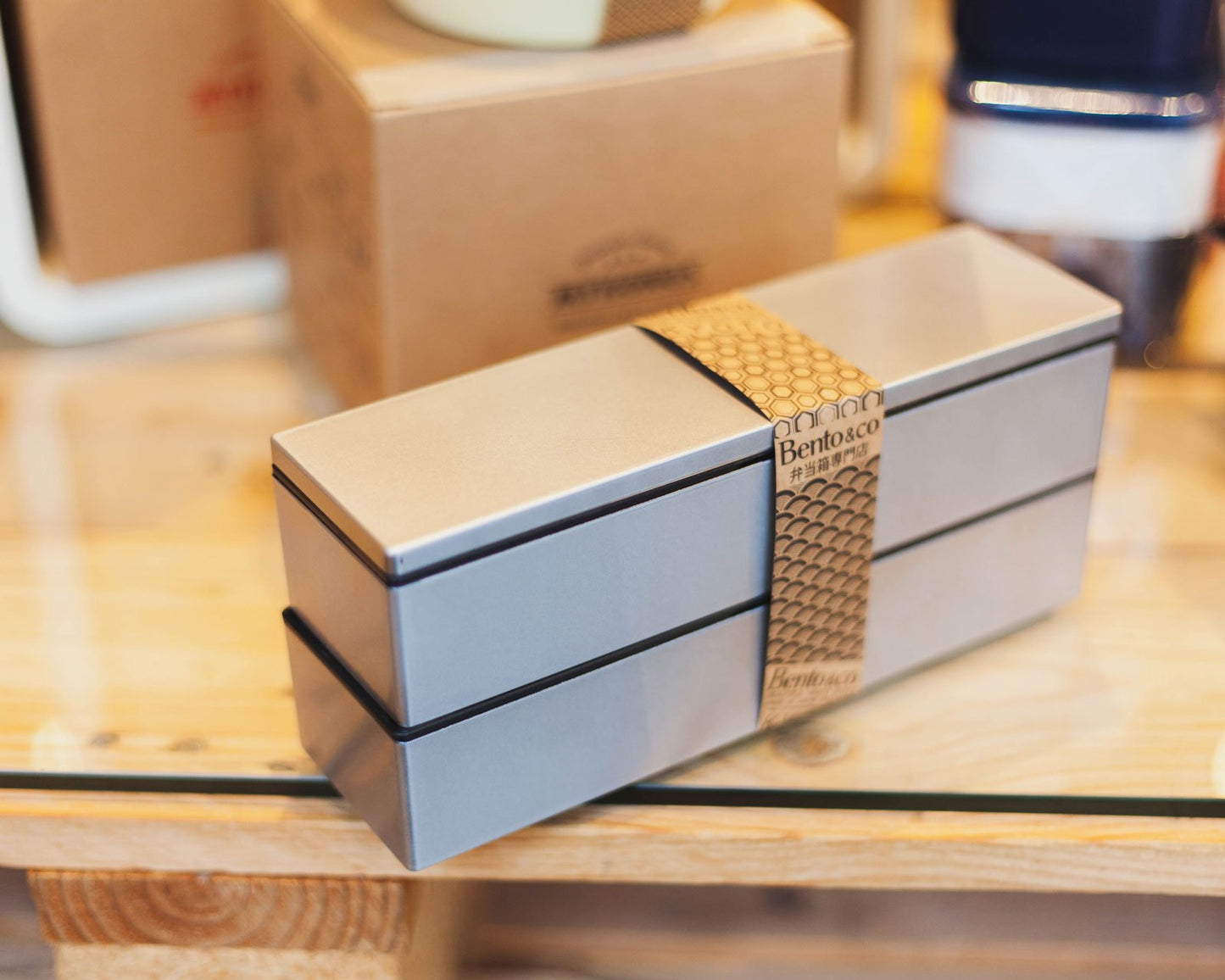 Nagabako Metallic Bento | Silver
