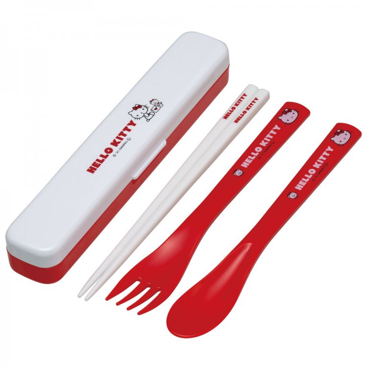 Hello Kitty and Tiny Chum Chopstick and Spoon Set