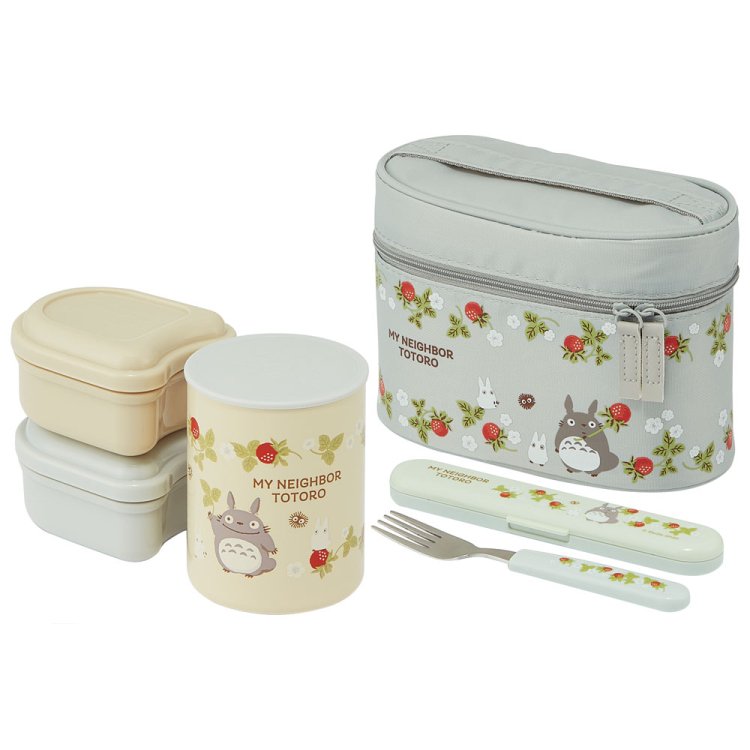 Totoro Rasberry Thermal Lunch Set
