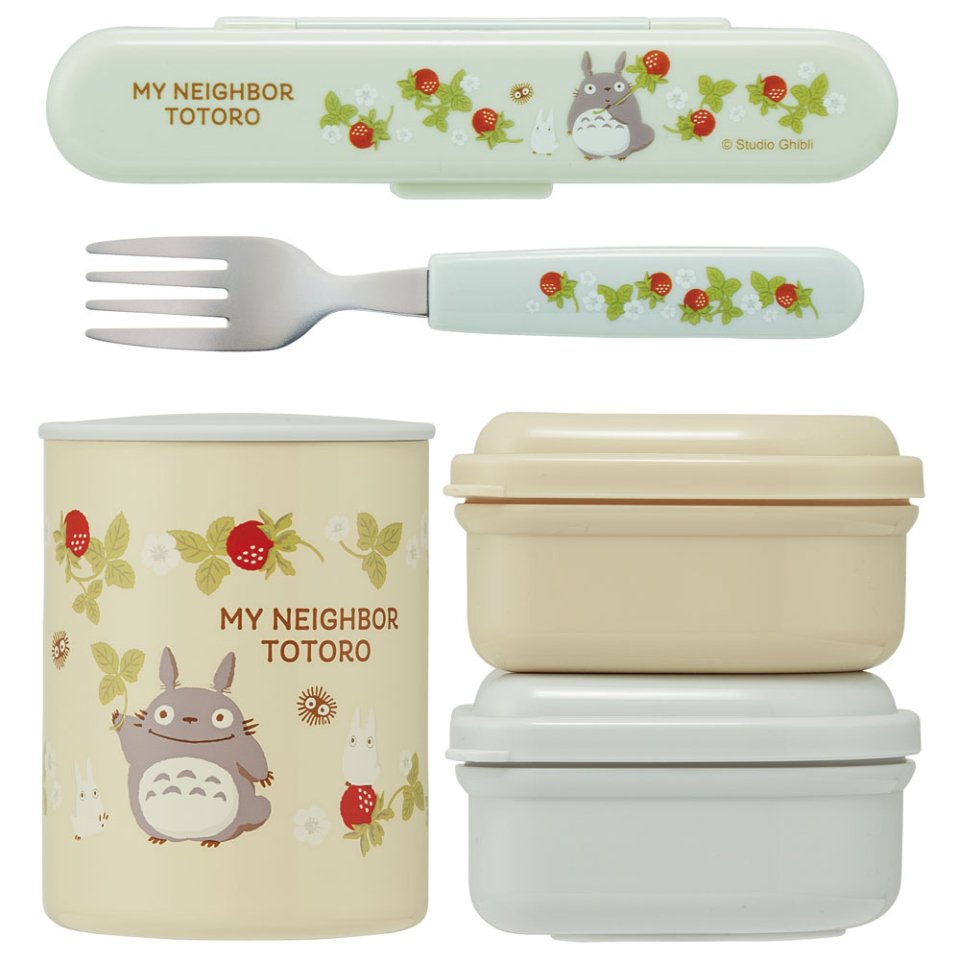 Totoro Rasberry Thermal Lunch Set