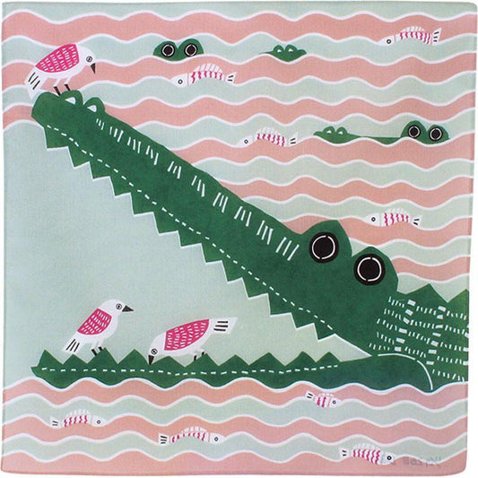 50cm Kata Kata Musubi Furoshiki | Crocodile Pink