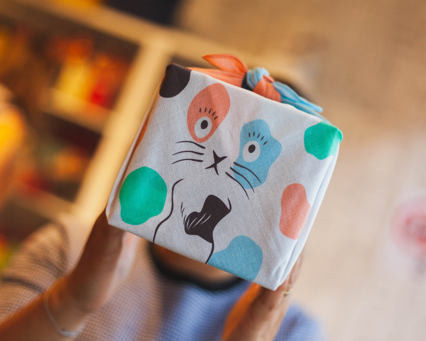Cochae Animal Furoshiki Musubi | Cat