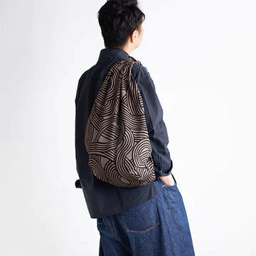 100cm Isa Monyo Reversible Furoshiki | Yui Gray & Blue