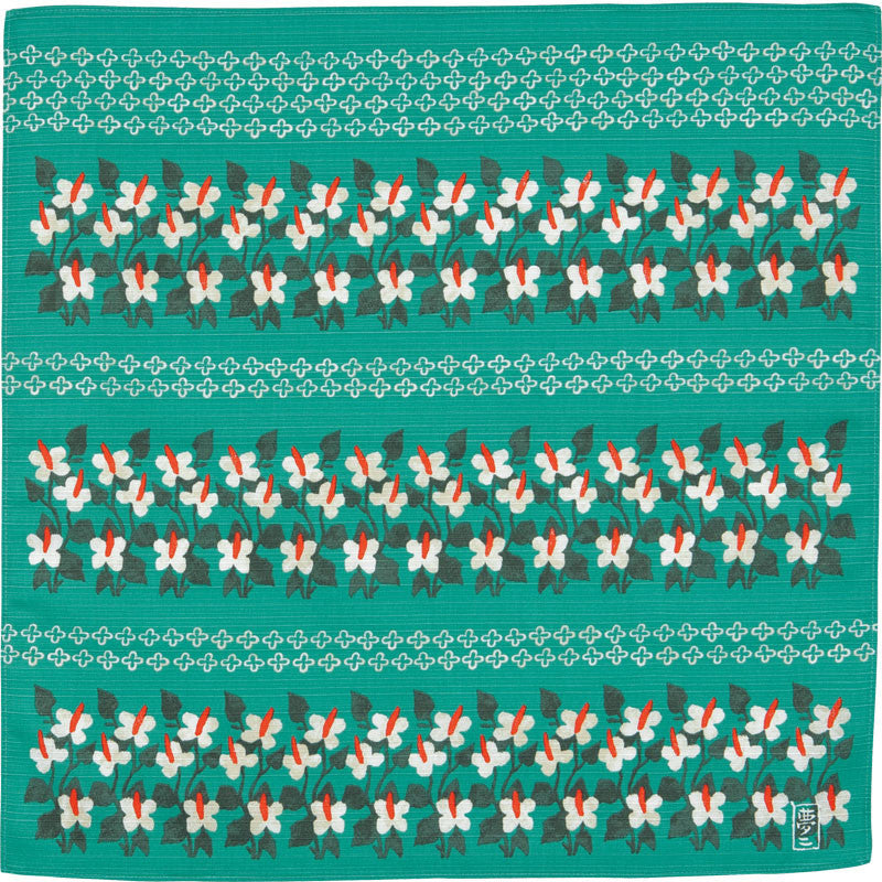 48cm Yumeji Takehisa Furoshiki | Doku-Dami Green