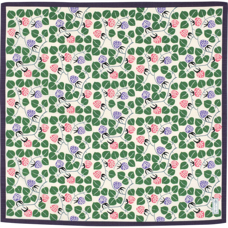 48cm Yumeji Takehisa Furoshiki | Strawberry Purple