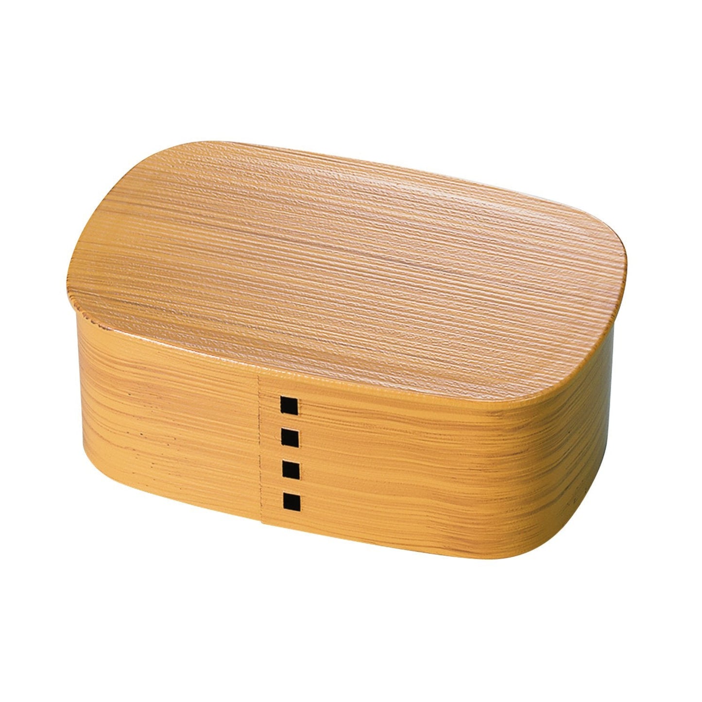 Nuri Wappa Wood Tone One Tier Bento Box | Light Brown