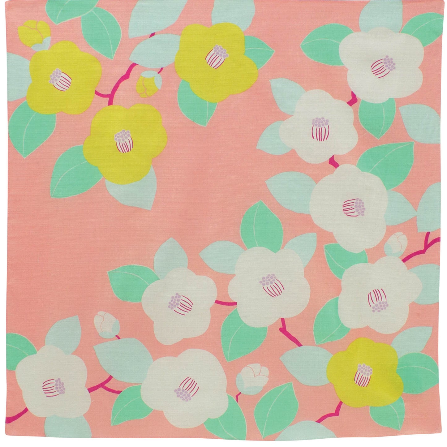 Hime Musubi Furoshiki 70cm | Tsubaki (Salmon Pink)