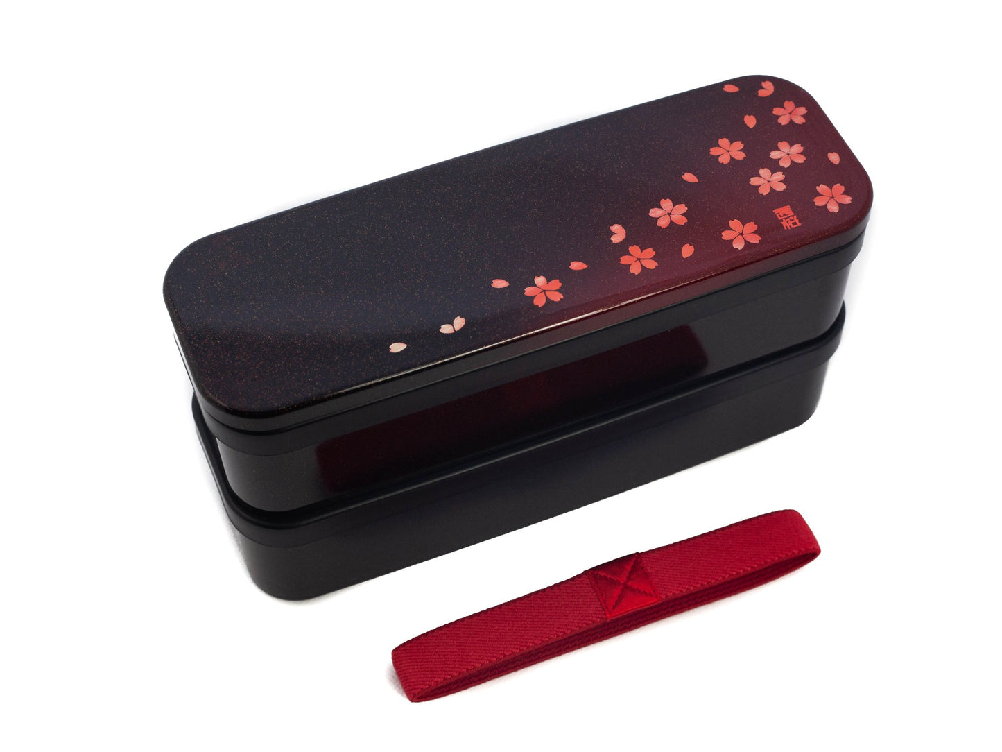 Sakura Petals Two Tier Slim Bento Box