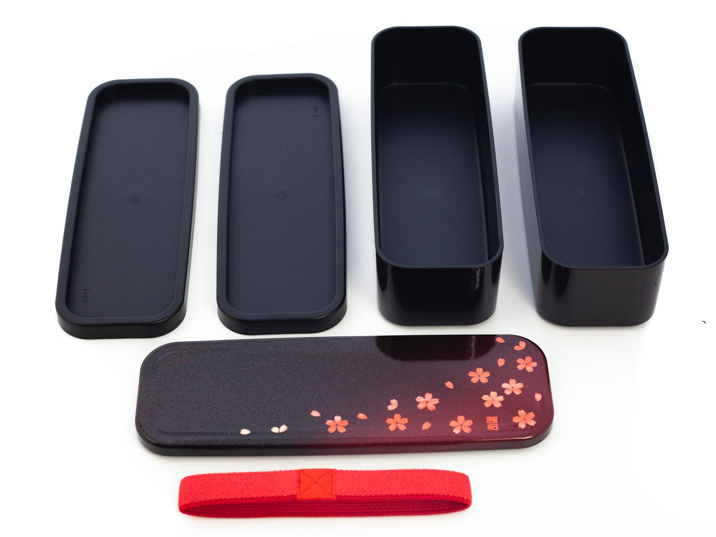 Sakura Petals Two Tier Slim Bento Box