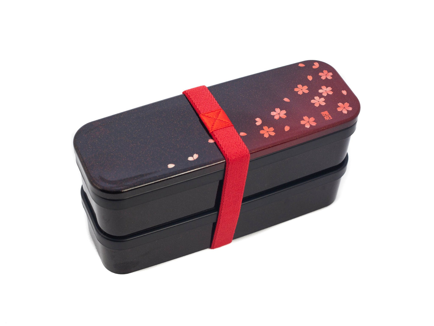 Sakura Petals Two Tier Slim Bento Box