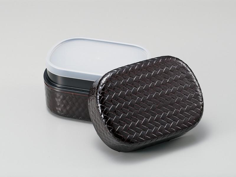 Ajiro Maru Oval Bento Box | Light Brown