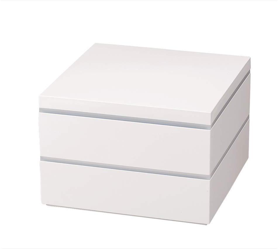 White Two Tier Picnic Bento Box 21cm