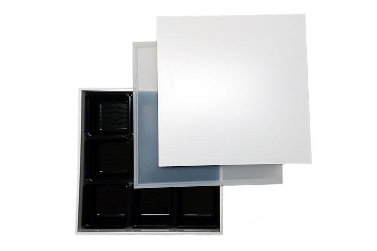White Two Tier Picnic Bento Box 21cm