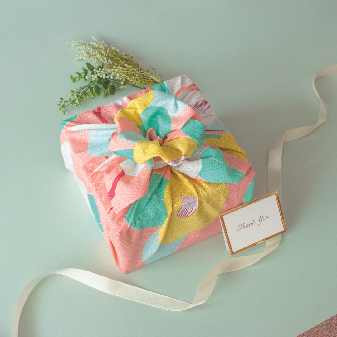 Hime Musubi Furoshiki 70cm | Tsubaki (Salmon Pink)