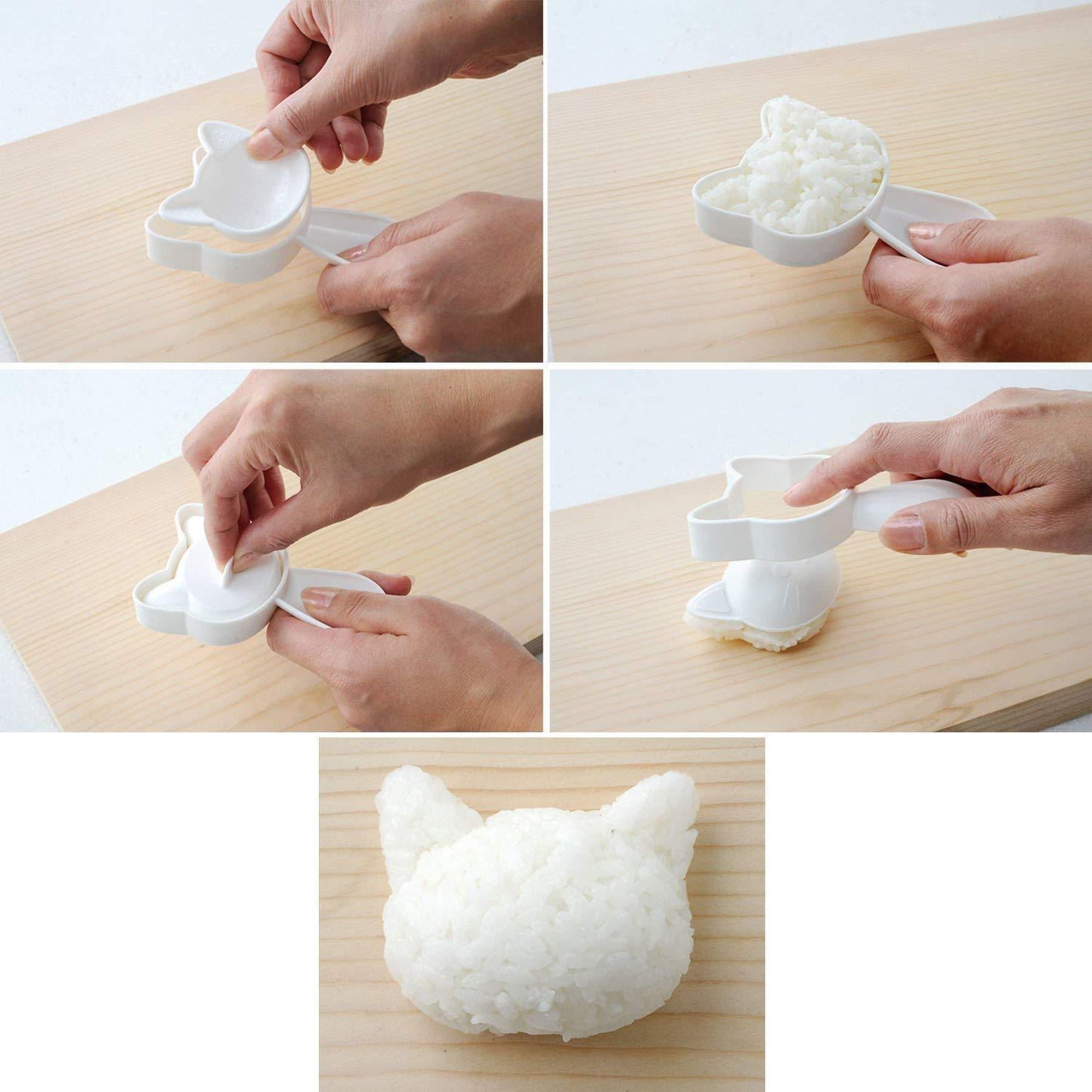 Onigiri Set | White Cat