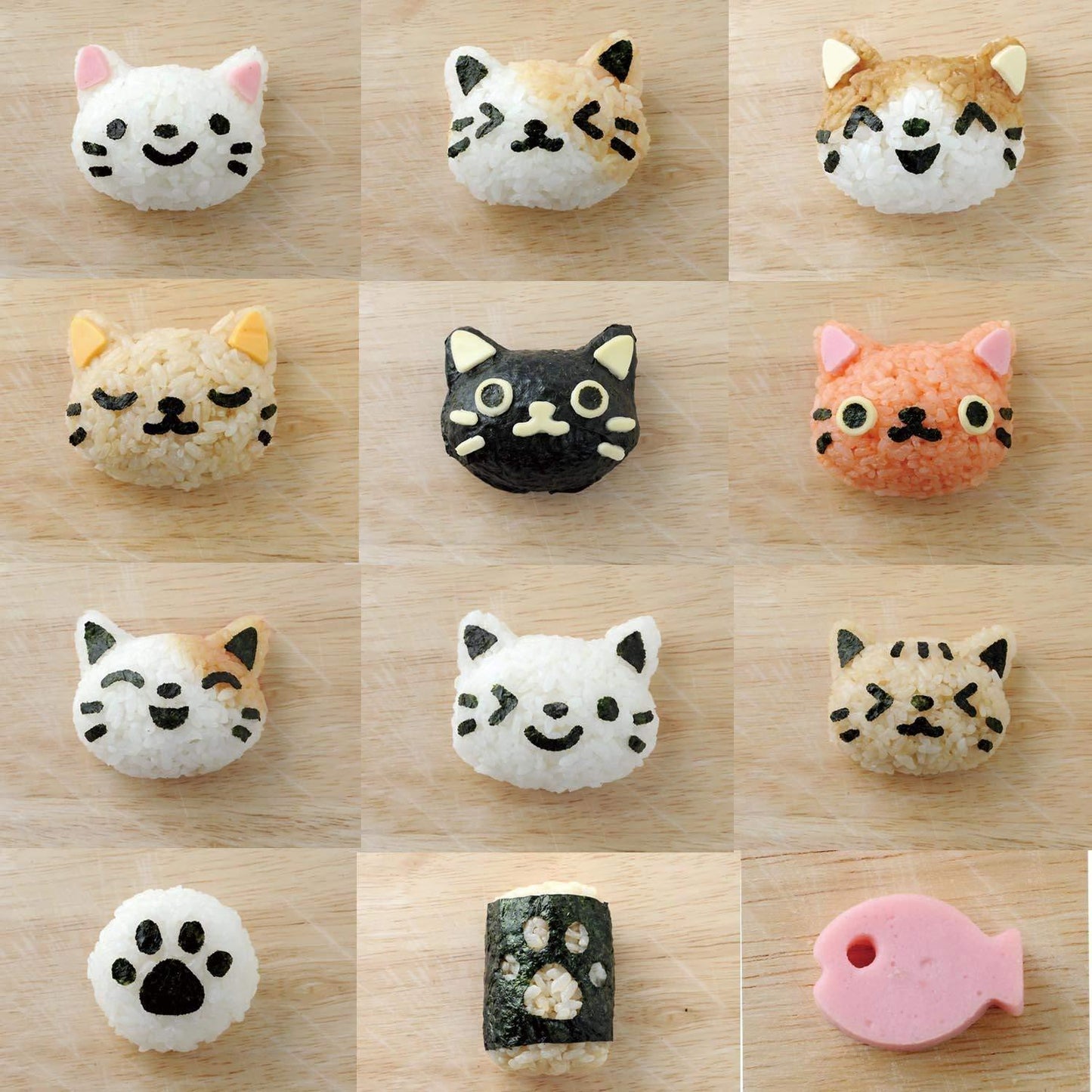 Onigiri Set | White Cat