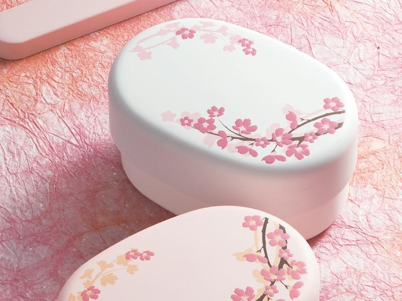 Soft Sakura Bento | White