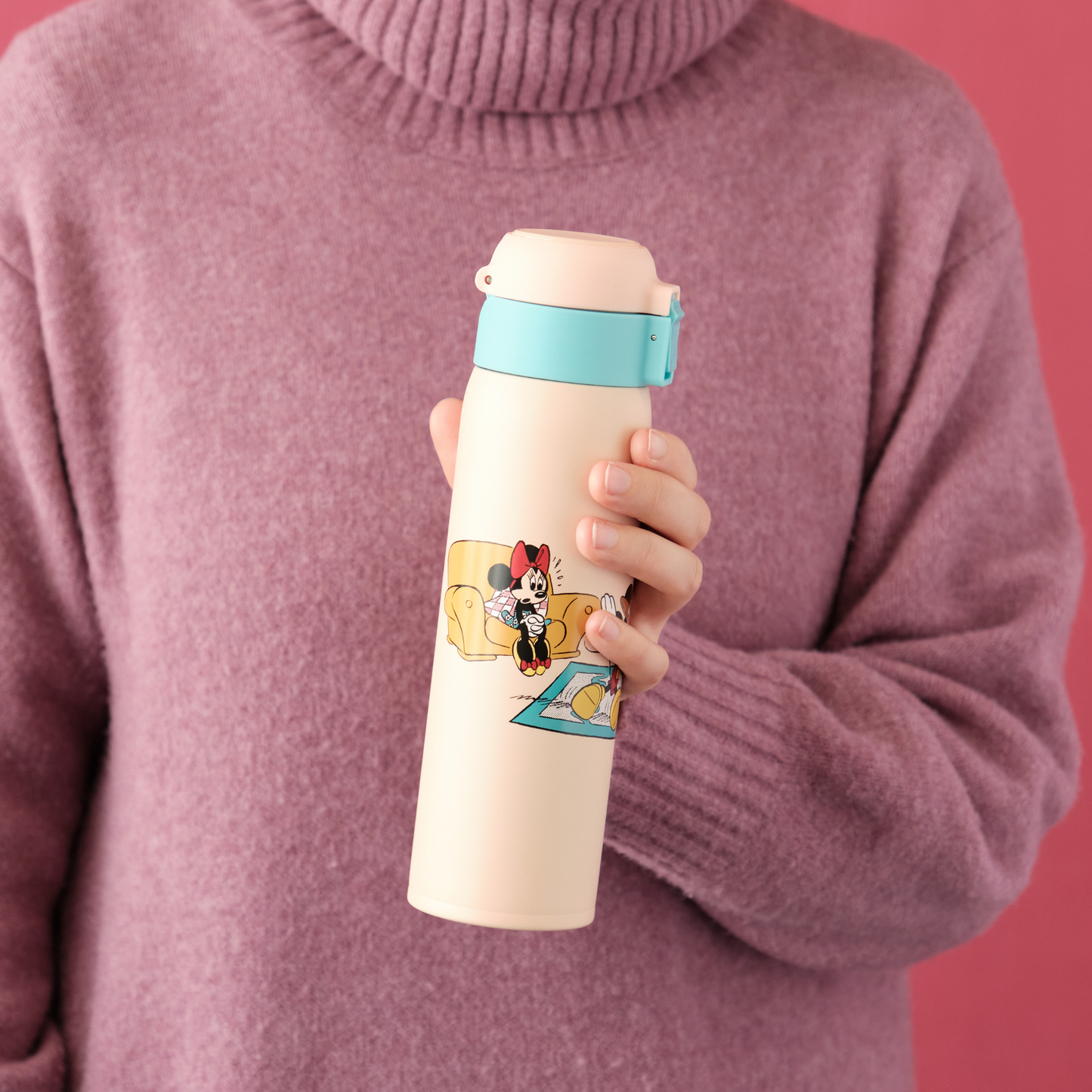 Disney Stainless Steel Bottle | Retro Mickey and Minnie, 480mL