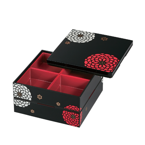 2-tier Ojyu Picnic Bento | Black 19.5cm