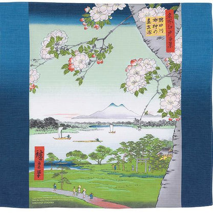48cm Ukiyo-e Furoshiki | Suijin no Massaki