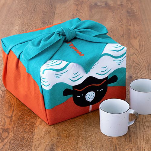 100cm Cochae Musubi Furoshiki | Asahi ni Kujira