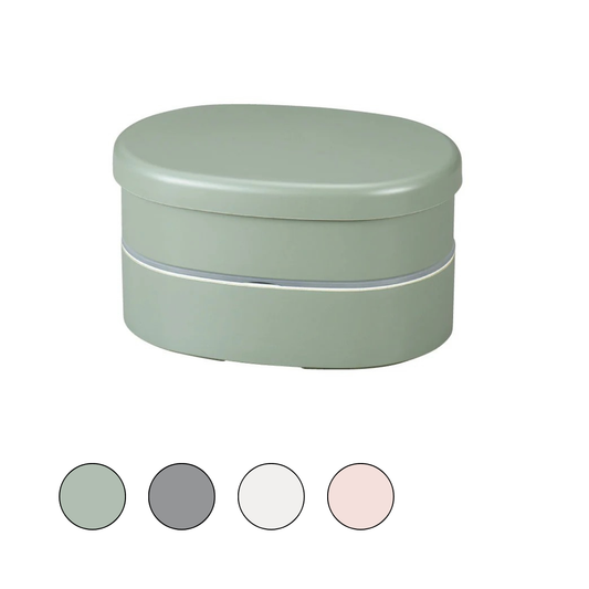 Easy Clean Oval Bento | Two tiers, Mini