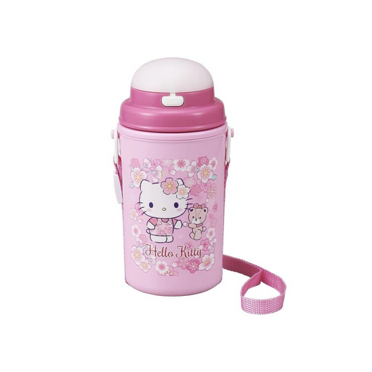 Hello Kitty Thermal Water Bottle | Sakura, 450ml (with straw)