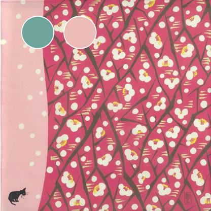 48cm Yumeji Takehisa Furoshiki | Ume to Neko