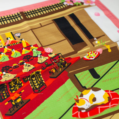 50cm Furoshiki | Mikeneko Hina Matsuri