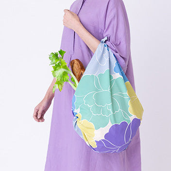 100cm Hime Musubi Furoshiki | Botan (blue)