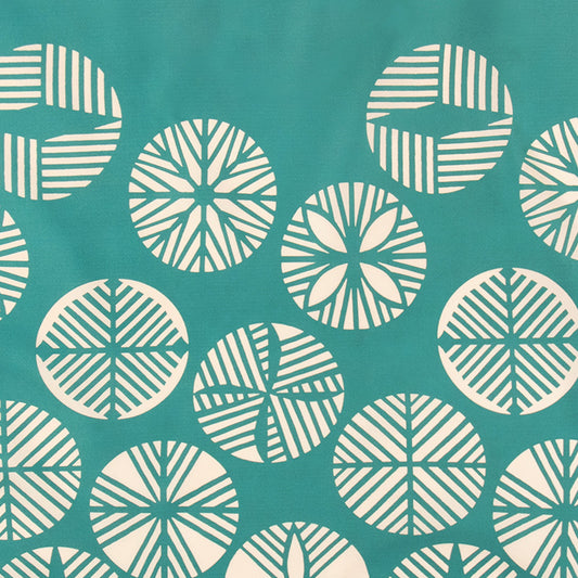 100cm Isa Monyo Aquadrop Reversible Furoshiki | Matsu (turquoise/navy)