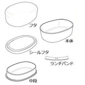 Mokume Oval Bento | Brown, 2 tiers