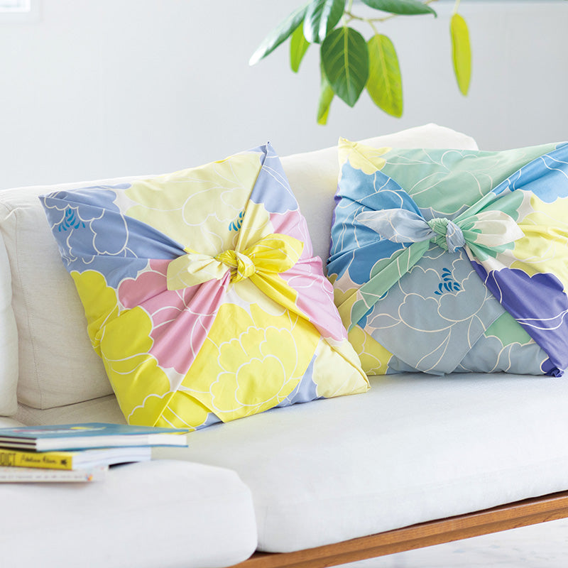 100cm Hime Musubi Furoshiki | Botan (blue)