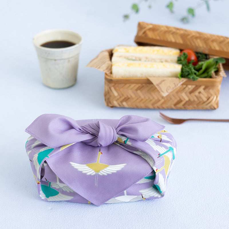 50cm Hime Musubi Furoshiki | Tsuru (lavender)