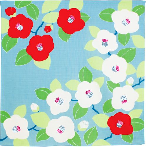 70cm Hime Musubi Furoshiki | Tsubaki (Turquoise)
